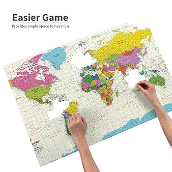Amazon.co.jp: 1000ピース ジグソーパズル 地図 世界地図 大人用